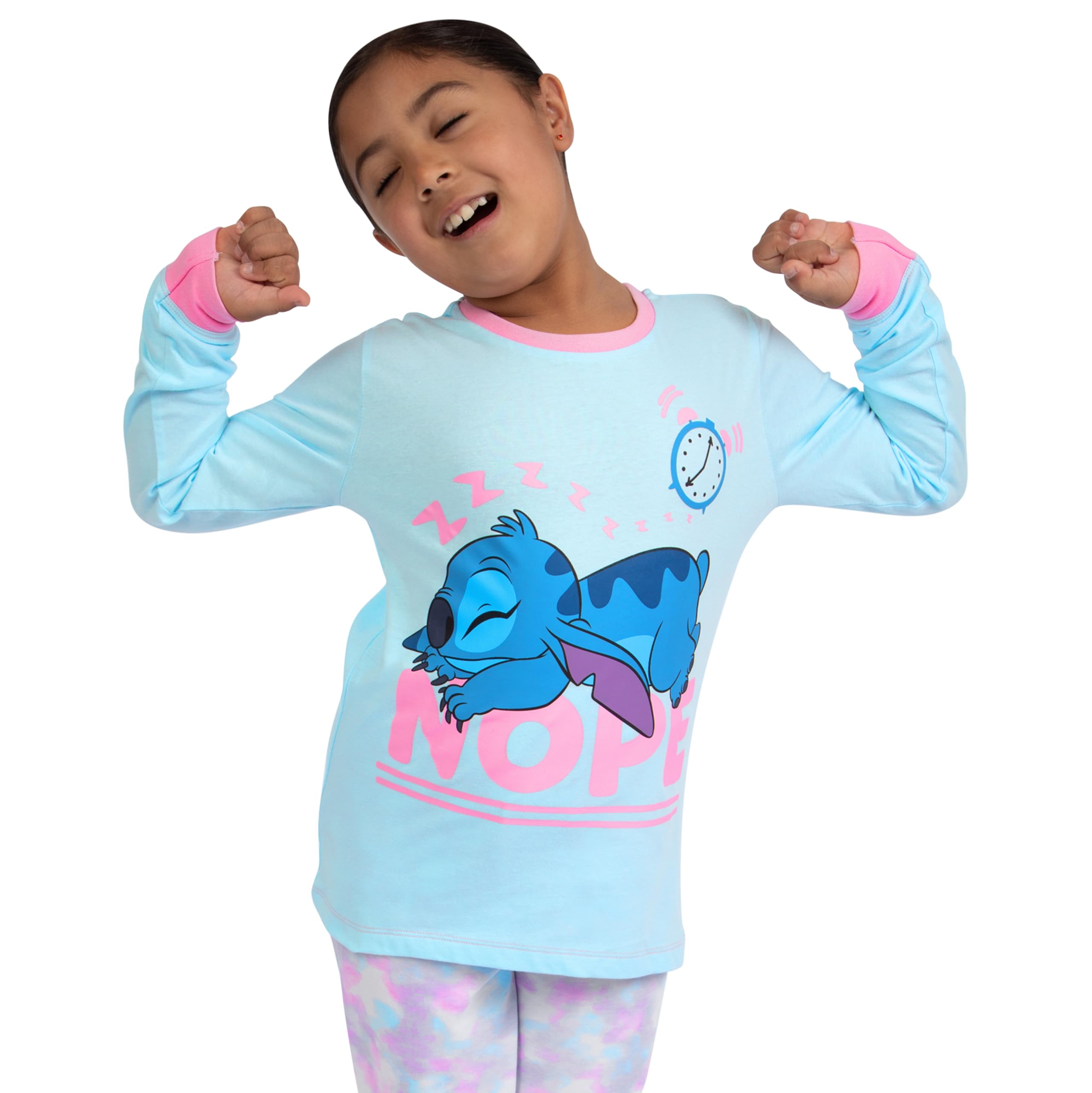 Piżamy Lilo i Stitch Dla Dziewczynek Tie-Dye Długi Rękaw Oficjalny Merch