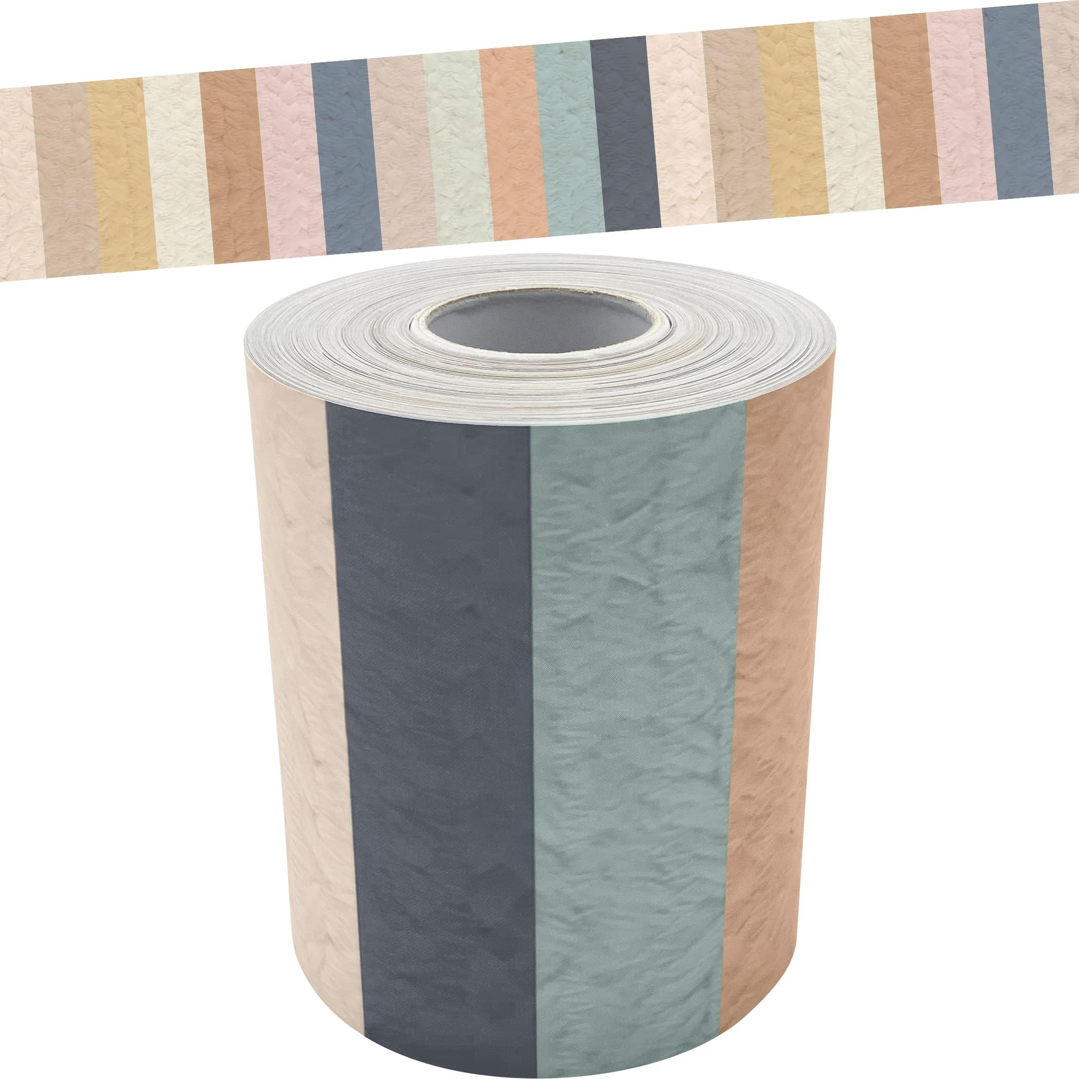 Everyone is Welcome Stripes Straight Rolled Border Trim - 50ft - Decorate Bulletin Boards, Walls, Desks, Windows, Doors, Lockers, Classrooms, Homeschool & Offices (TCR8909)