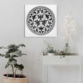 Amazon.co.jp: M. C. エッシャー ポスター 《天使と悪魔