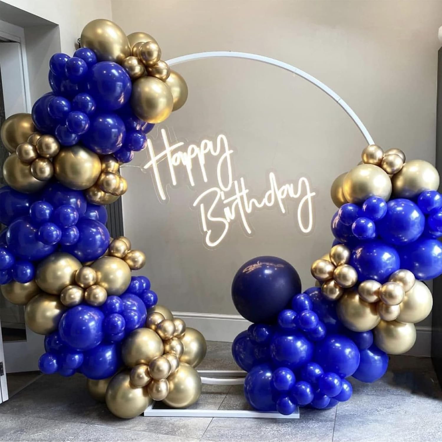 130pcs Royal Blue Balloons Different Sizes 18" 12" 10" 5" Party Latex Balloons for Birthday Graduation Baby Shower Anniversary Nautical Party Decorations - Image 8