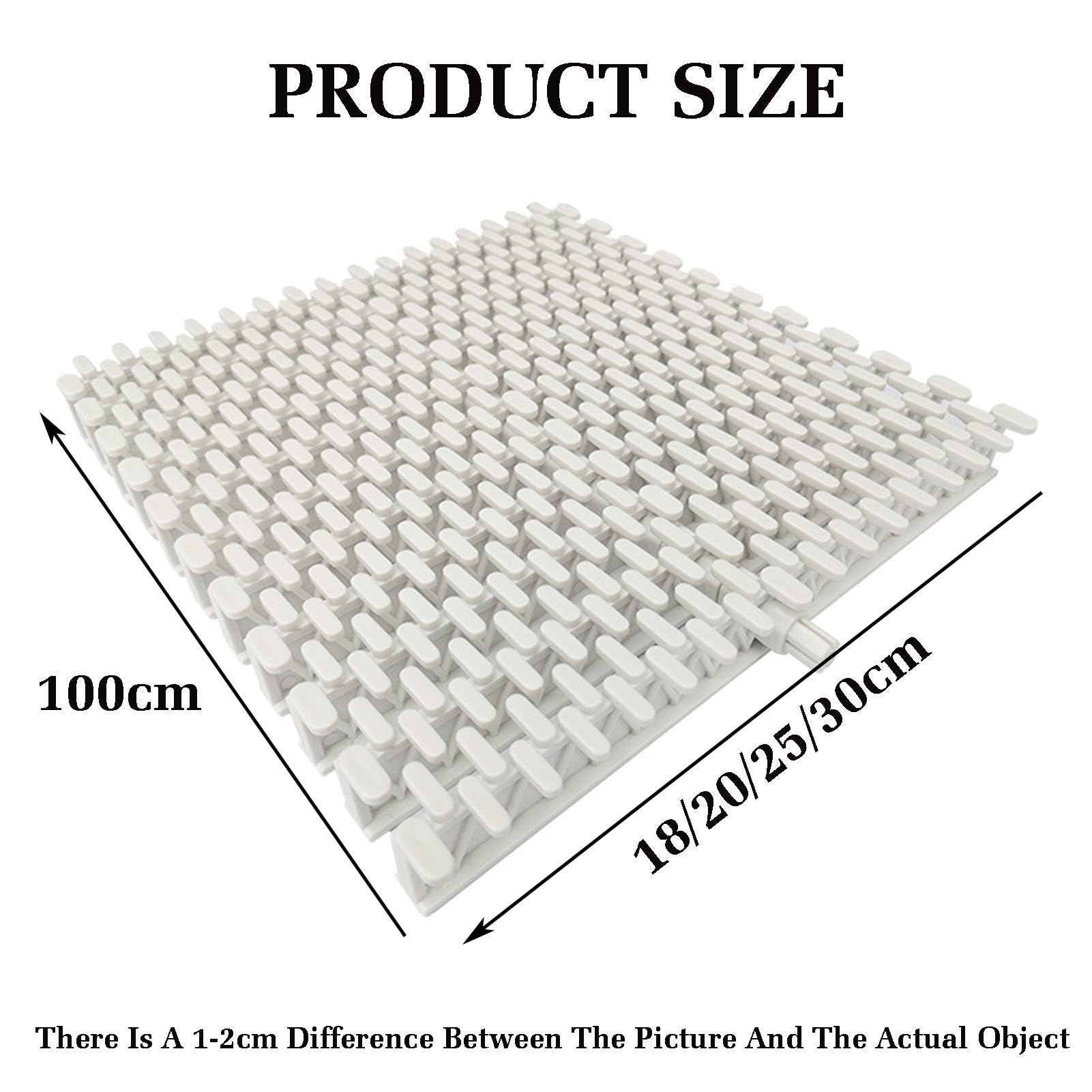 Generico 10 Griglie di Scarico per Piscina - Griglia di troppopieno in plastica PP Resistente, 18x100 cm, per coperture di Scarico di Piscine Interne/Esterne, griglia di drenaggio efficiente per Il f