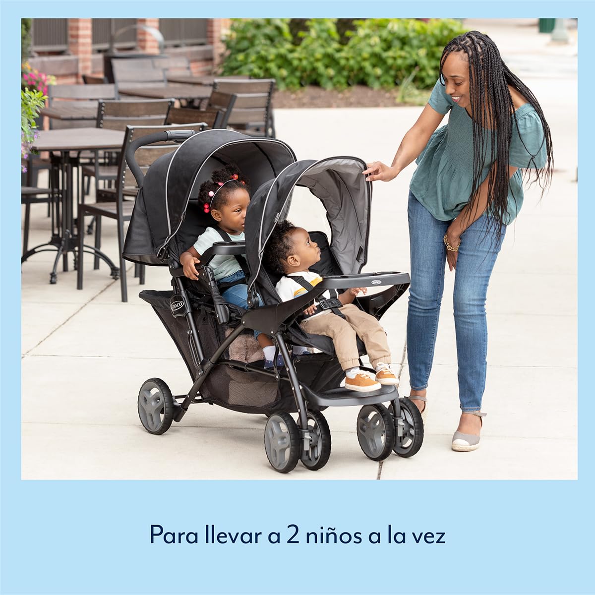 Graco Stadium Duo Click Connect - Silla de paseo, color gris/negro