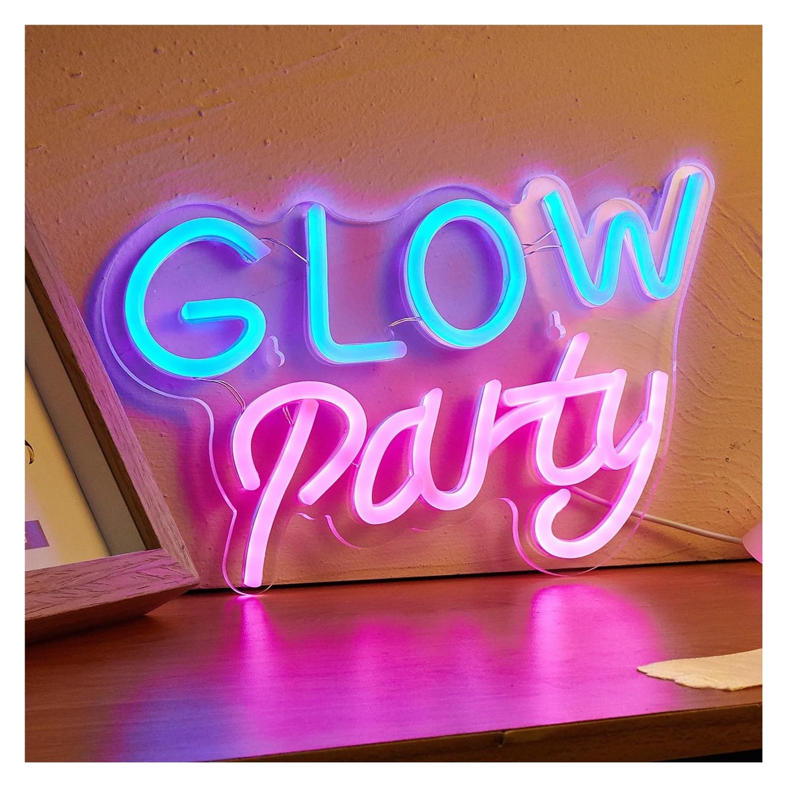 Luz de Diseño de Digital Letreros De Neón Para Fiestas Con Alimentación Por USB Para Decoración De Pared, Sala De Juegos, Sala De Estar, Lámpara De Decoración Navideña