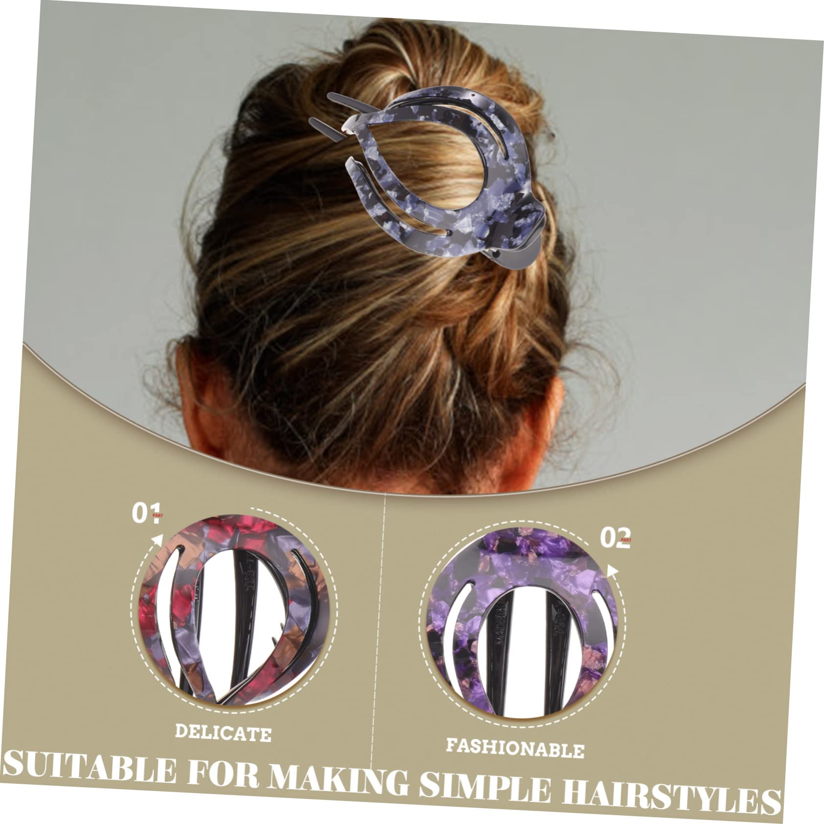 FOMIYES 3 Set Di Fermagli Per Da Donna Fermagli Per Sottili Fermaglio Per Coda Di Cavallo Presa Forte Per 3 Pezzi*3