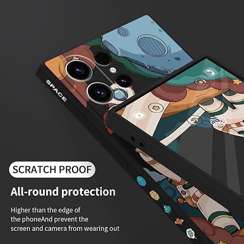 Miniatura 7 de Funda protectora para Samsung Galaxy S23 Ultra, patrón de astronauta a prueba de golpes, anticaídas, para Samsung S23 Ultra, negro astronauta