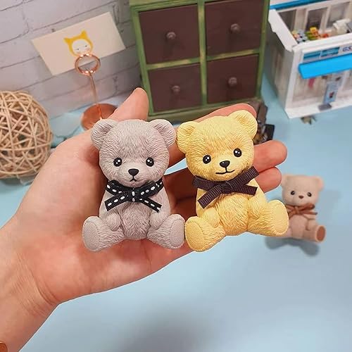 Miniatura 3 de Moldes de resina de oso, 2 moldes de silicona de oso 3D para fundición de resina, molde de resina epoxi de animales lindos para fondant, chocolate,