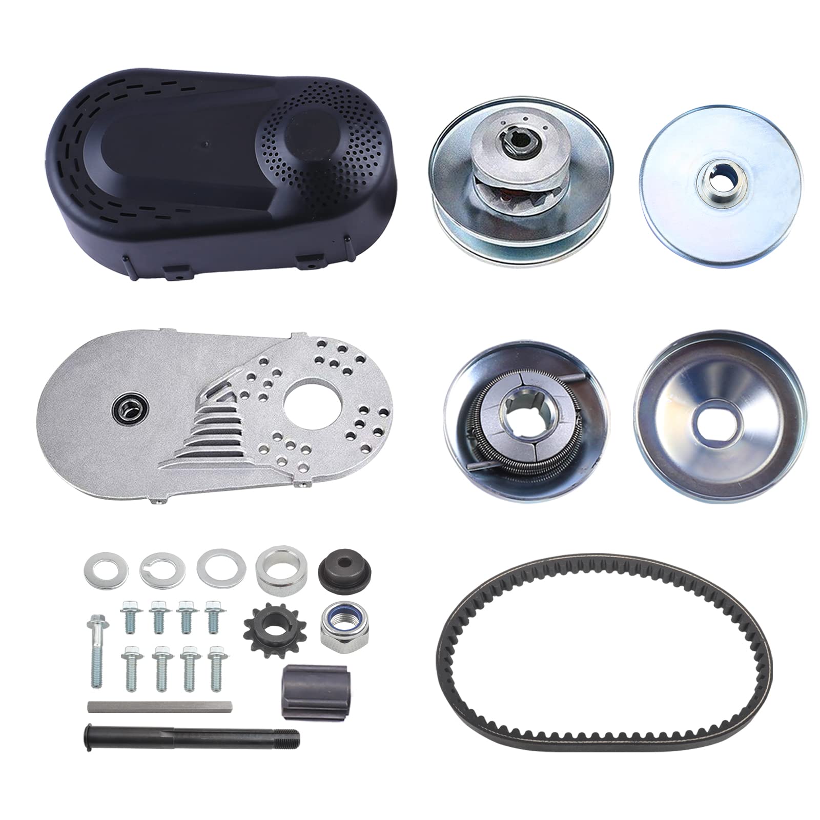 BATONECO 30 Series 1" Torque Converter Kit for Predator 301CC 2-8 HP Engine, 1 inch Bore Clutch 12T #35 Chain Replaces Go Kart Mini Bike Comet TAV2 30-75 Manco