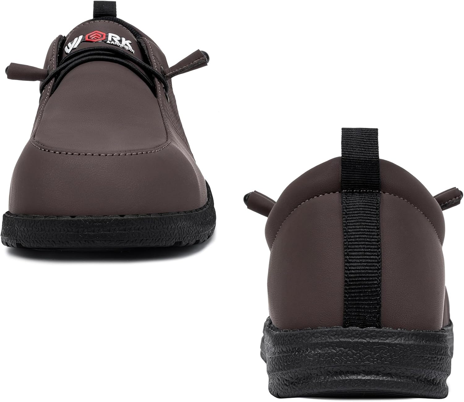 LARNMERN Slip On Steel Toe Shoes Men Lightweight Comfortable Lounging Walking Sneakers Steel Toe Loafers