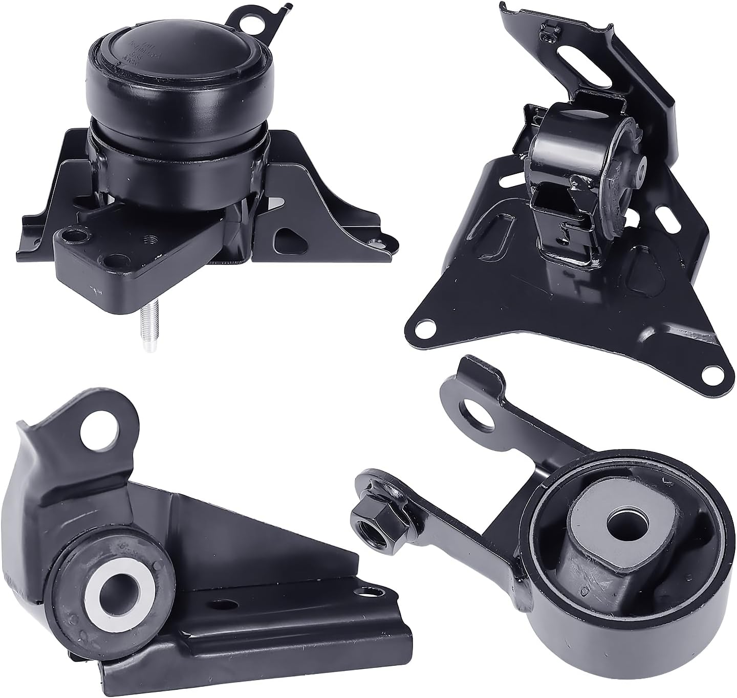 Engine Motor and Transmission Mount Kit Compatible with 2007-2012, 2015-2019 Toyota Yaris 1.5L, Replaces 9877, 10076, 9704, 9249, A4254, A62087, A62044, A4237