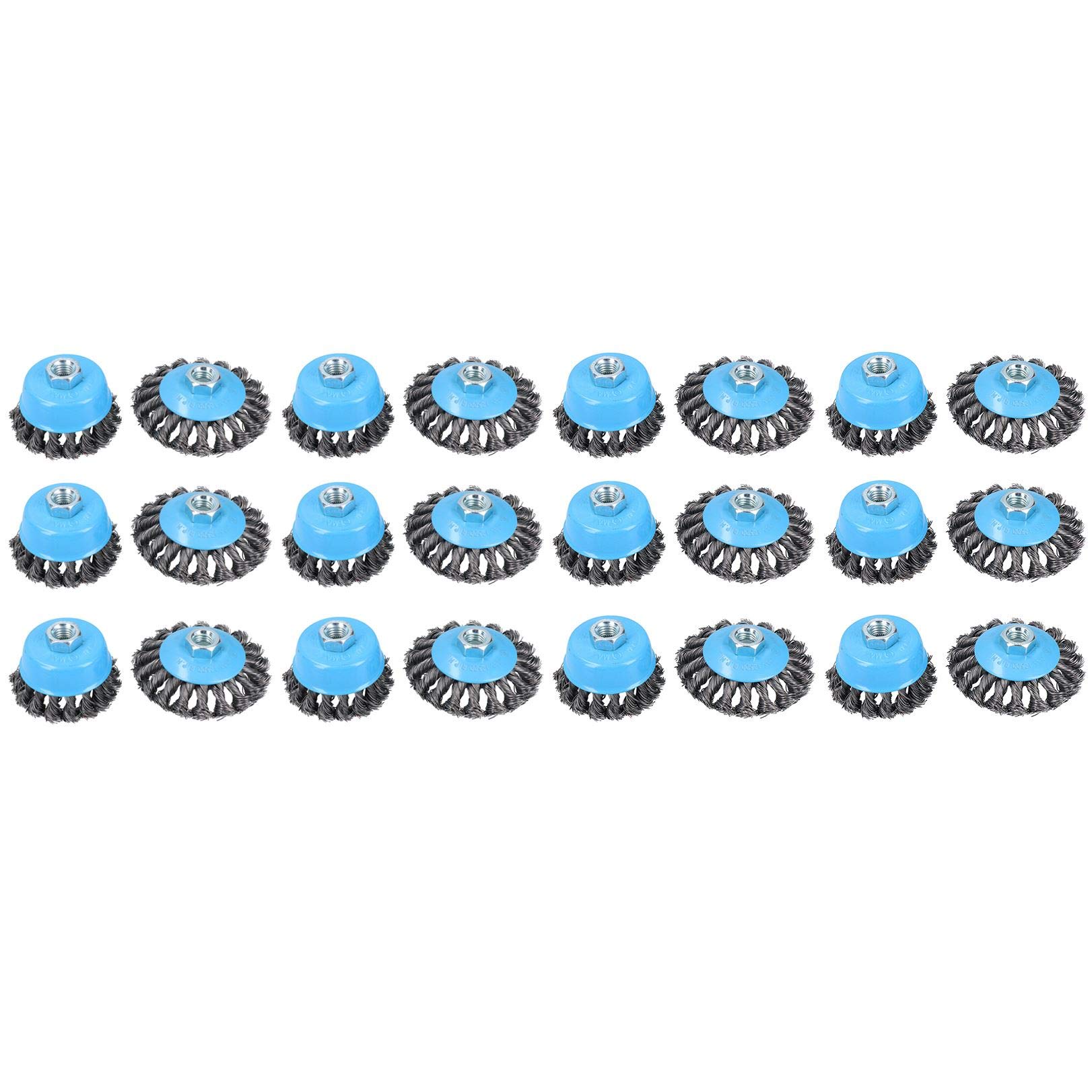 Meuleuse von Winkel von 4-1/2" (115mm) Twist Knot 12 x Cup & Brush stożkowy x 12
