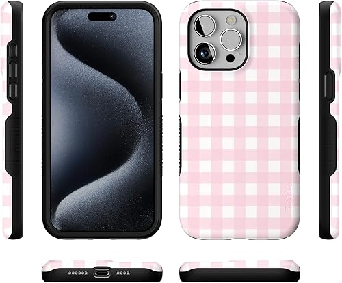 Vista 1341 de Casely Funda para iPhone 15 Pro Jardín Secreto Flores mixtas Funda atrevida Compatible con MagSafe y botón de acción Jardín Secreto Floral