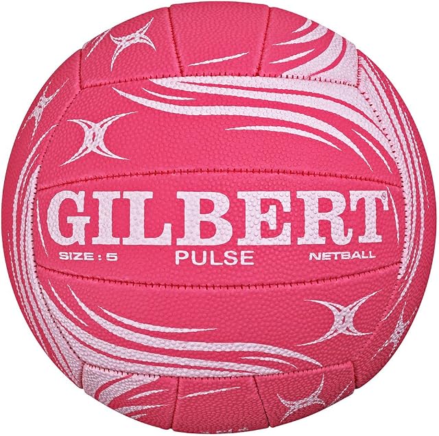 Gilbert Pulse Netball - Size 5 Pink and White