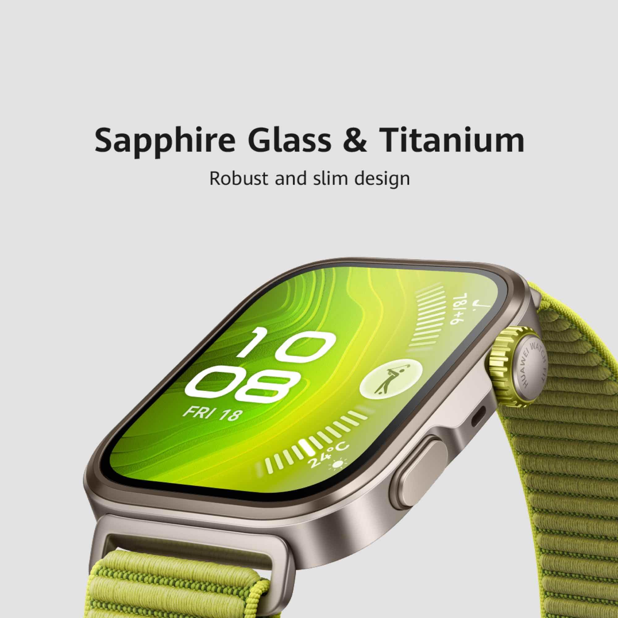 HUAWEI Watch Fit 4 Pro Smart Watch, schermo zaffiro AMOLED da 1,8", corpo in titanio, monitor ECG e SpO2, oltre 100 modalità di allenamento, GPS, impermeabile, compatibile con iOS Android, nero
