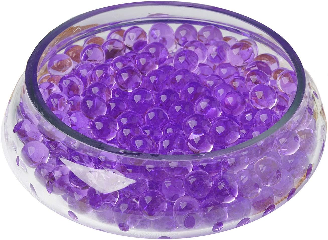 BalsaCircle Purple Jel Water Jelly Pearl Beads Party Wedding Party Centerpieces Vase