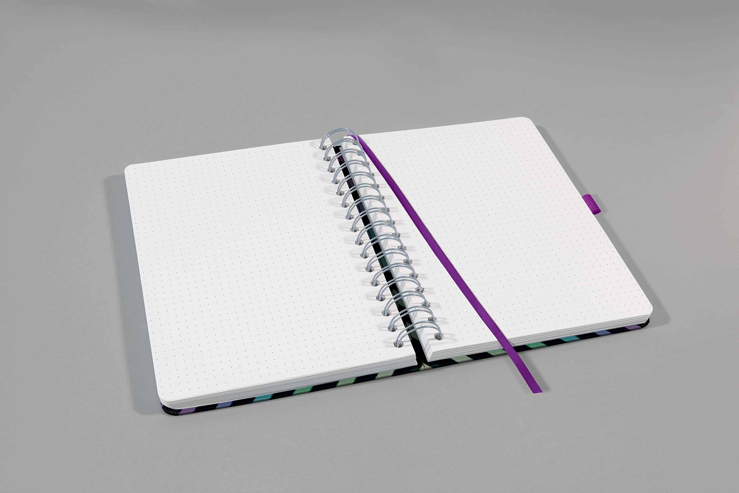 SIGEL JN651/2 Spiralblock A5 dotted, Notizblock Bullet Journal Jolie, dickes 120g Papier, 240 Seiten, mit Leseband, Stiftschlaufe, Gummiband, vegan, aus nachhaltigem Papier hergestellt (Packung mit 2)