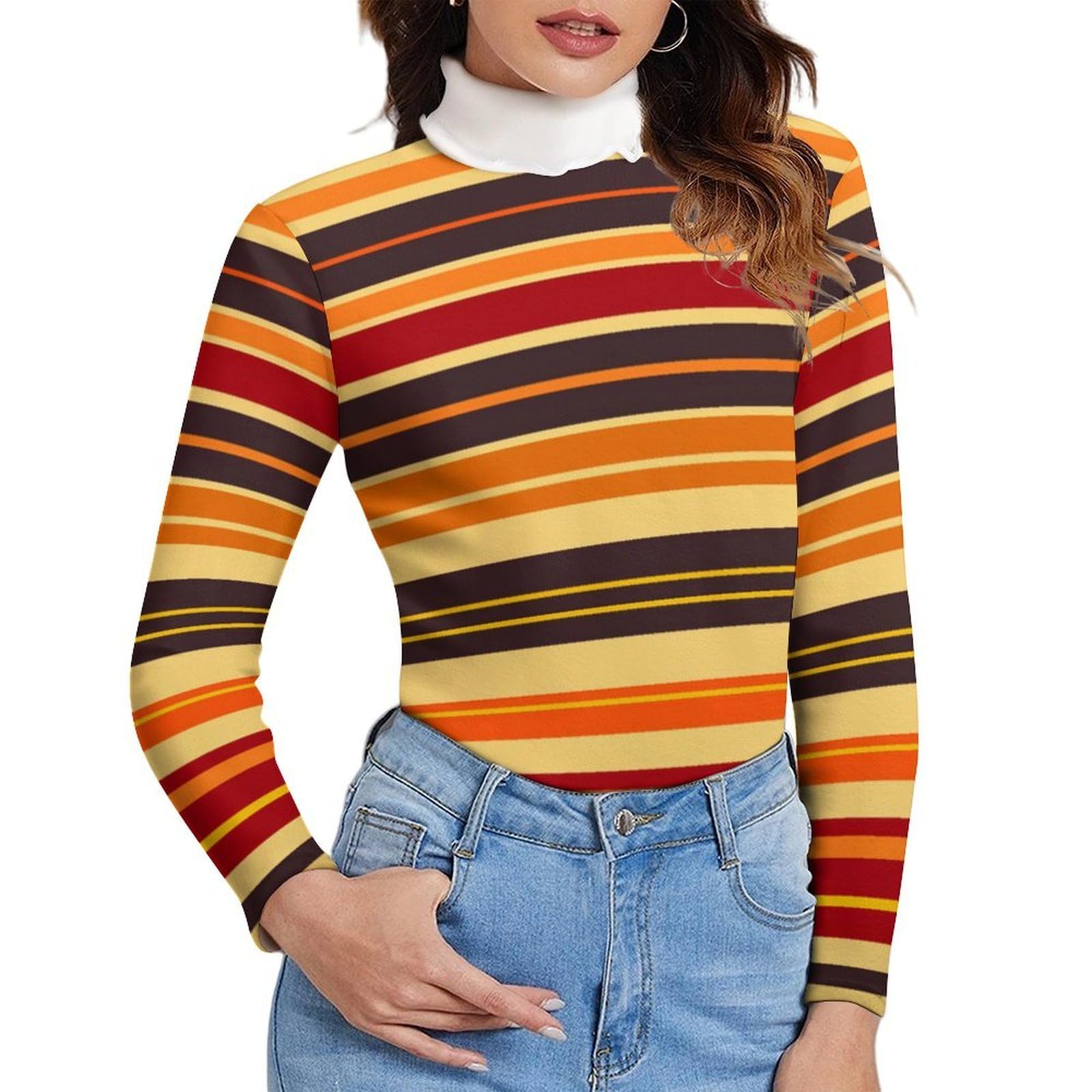 Womens Turtleneck Shirt Long Sleeve Layer Tops Slim Lightweight Pullover Sweater Soft Thermal Underwear Blouse