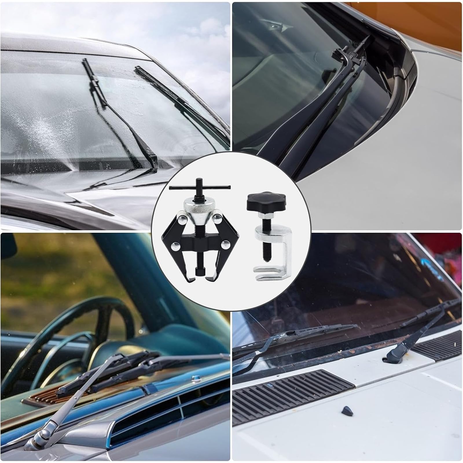 3 Pezzi Estrattore Tergicristallo Auto Estrattore Spazzole Tergicristallo Estrattore per Braccio Tergicristallo Estrattore del Braccio del Tergicristallo per Rimuovere Tergicristalli 9-30mm