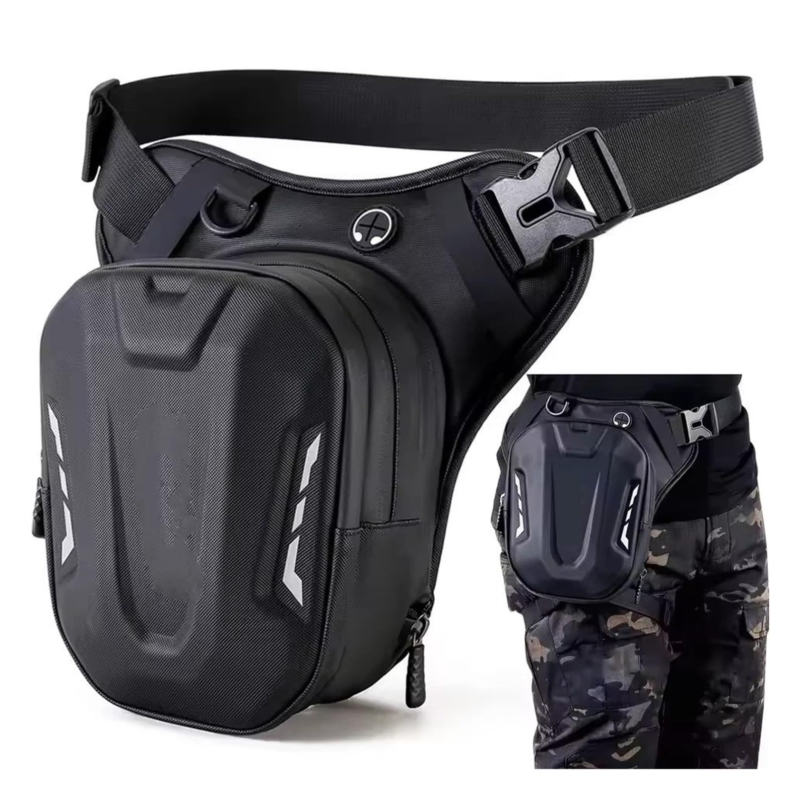 Borsa Moto Borsa Laterale Per Gamba Da Moto Impermeabile Sport All'aria Aperta Casual Marsupio Uomo Donna Hip Bum Riding Selle Moto Bagagli(B)