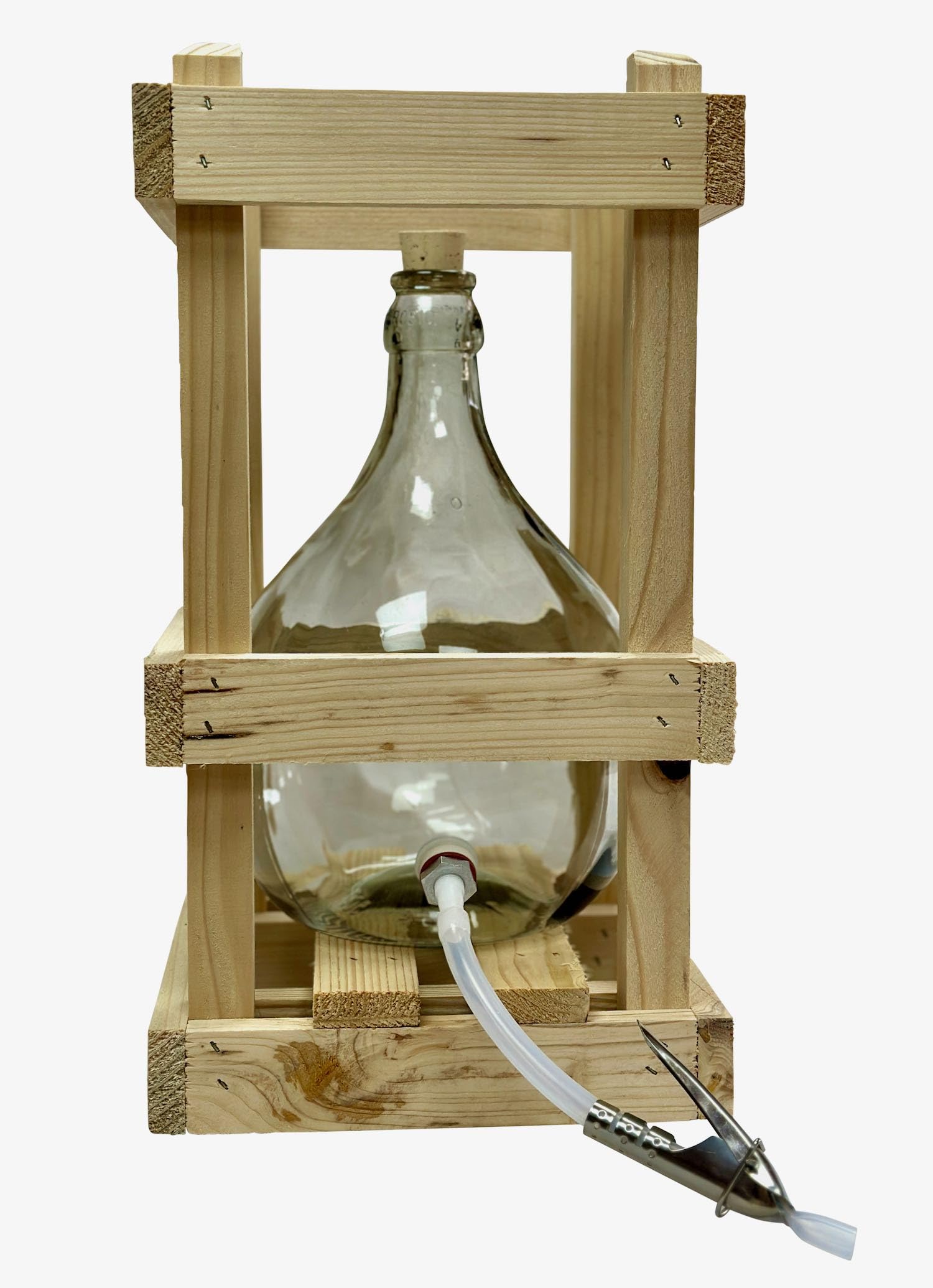 Bonbonne en Verre 5 L dans Un Support en Bois, avec Accessoires