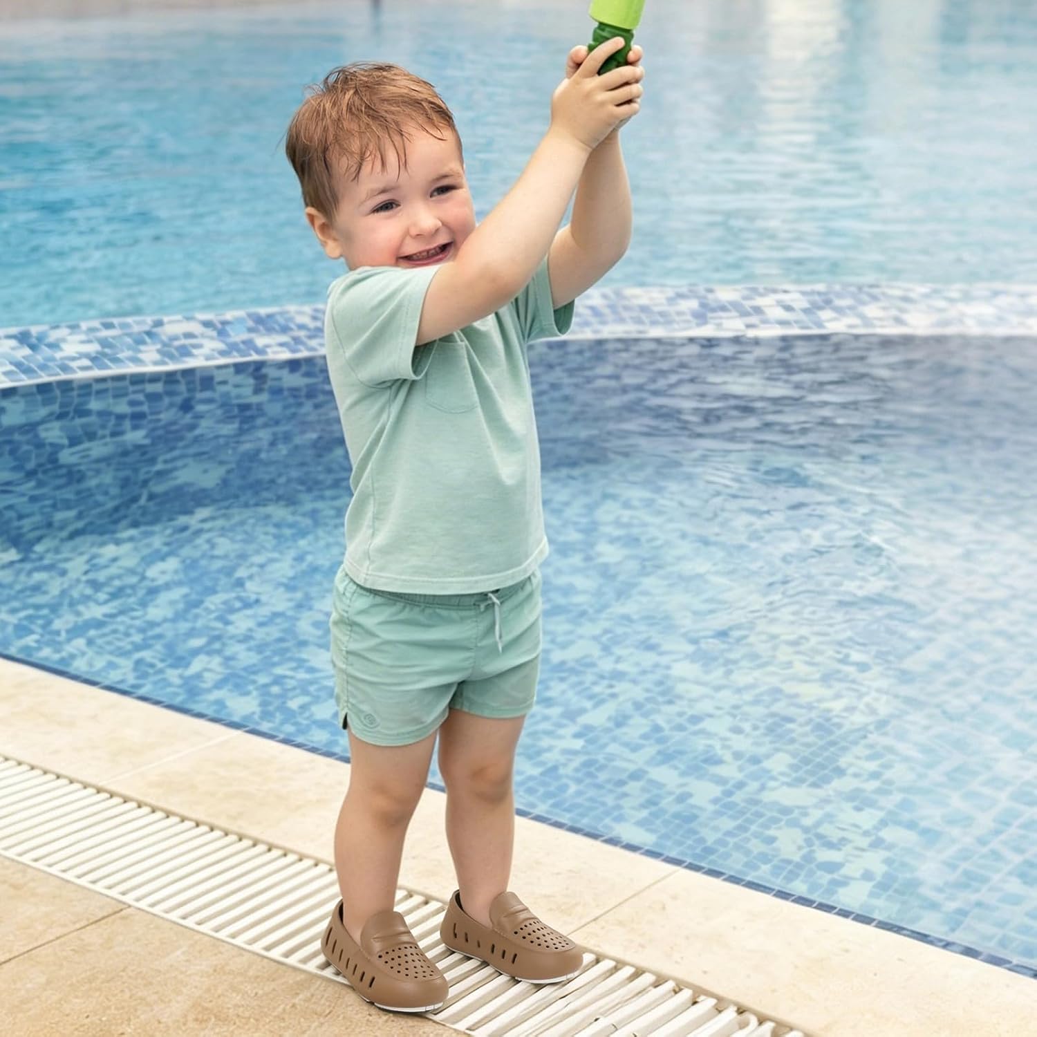 AOVOG Toddler Boys Girls Loafers Waterproof Slip on Sandals Summer Shoes for Beach Pool