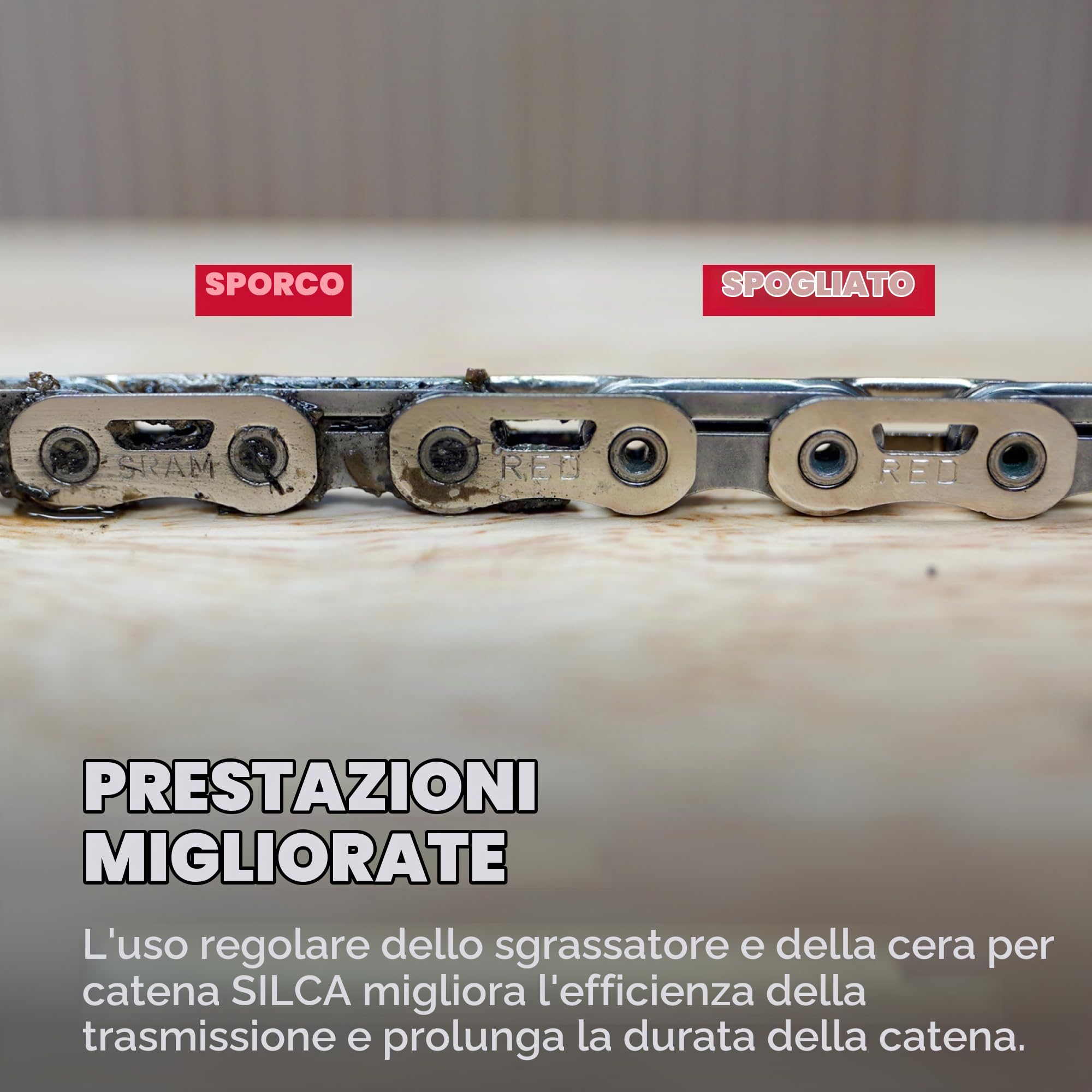 SILCA Spellacatena PRO Bike | Pulire in 10 Minuti, sgocciolare e risciacquare con Acqua | Sollevare e incapsulare la Pulizia | Spogliarellista da 4 Once e Bottiglie di Cera Super Secret da 4 Once