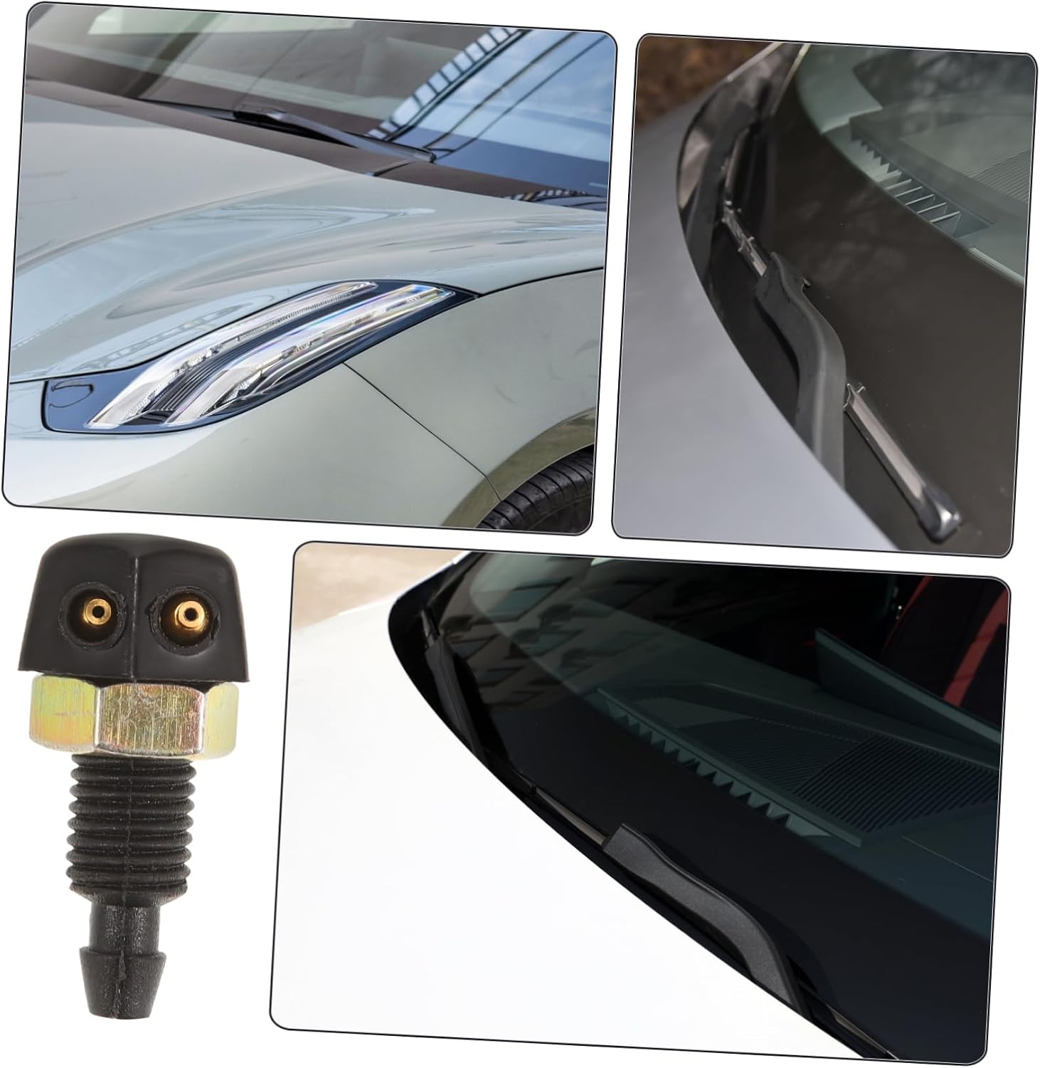 SOLUSTRE Windshield Washer Nozzle Kit Replacement Nozzles for Windscreen Washing for Car Auto Accessories Windshield Washer Spray Kit
