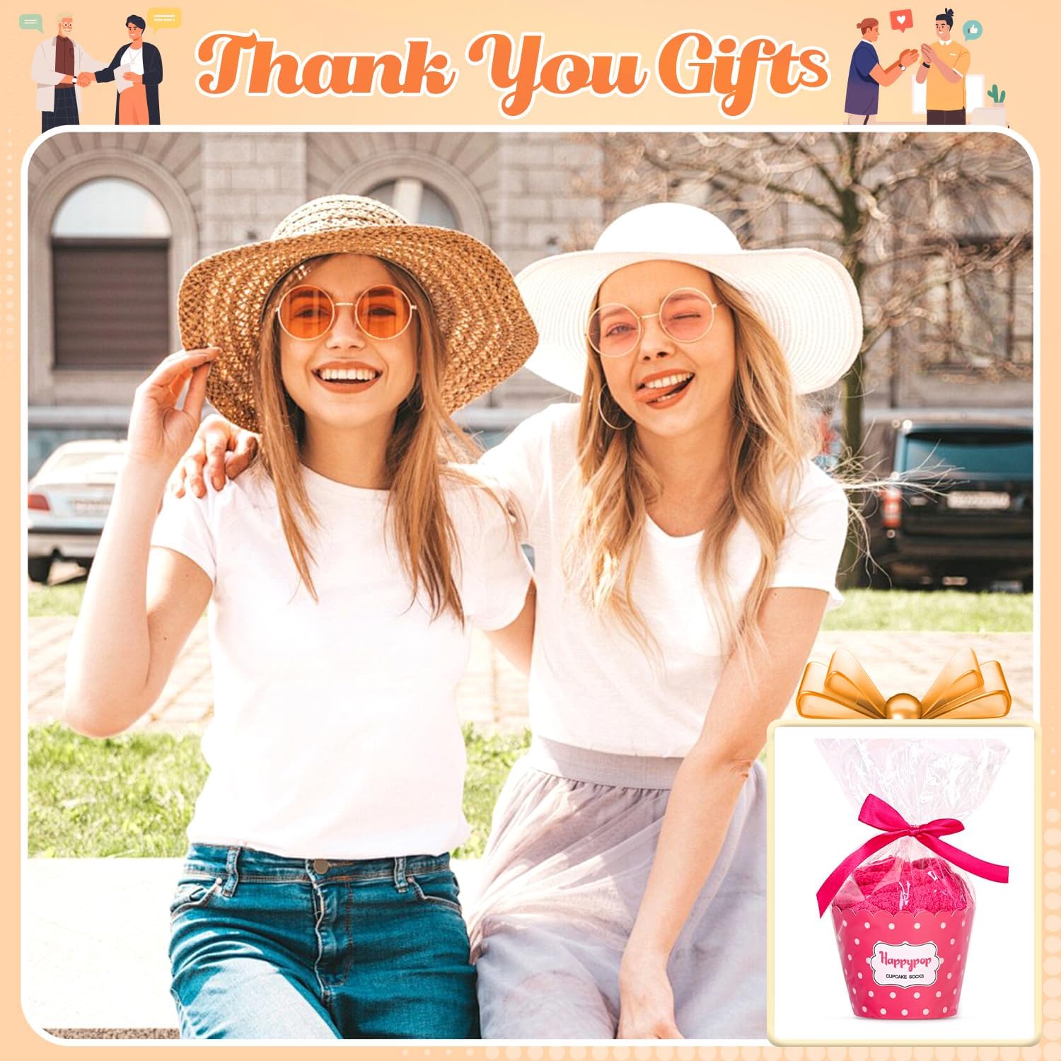 HAPPYPOP Bestfriend Gifts - Friendship Bestie Gifts, Boss Birthday Neighbor Socks - Image 2