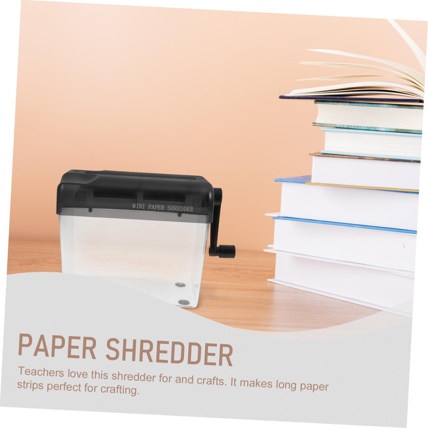 Hemobllo Destructeur De Documents Manuel Compact Noir 18 Cm en Abs Et Acier Inoxydable pour Bureau Et Usage Domestique Protection Privée Papiers Factures Reçus