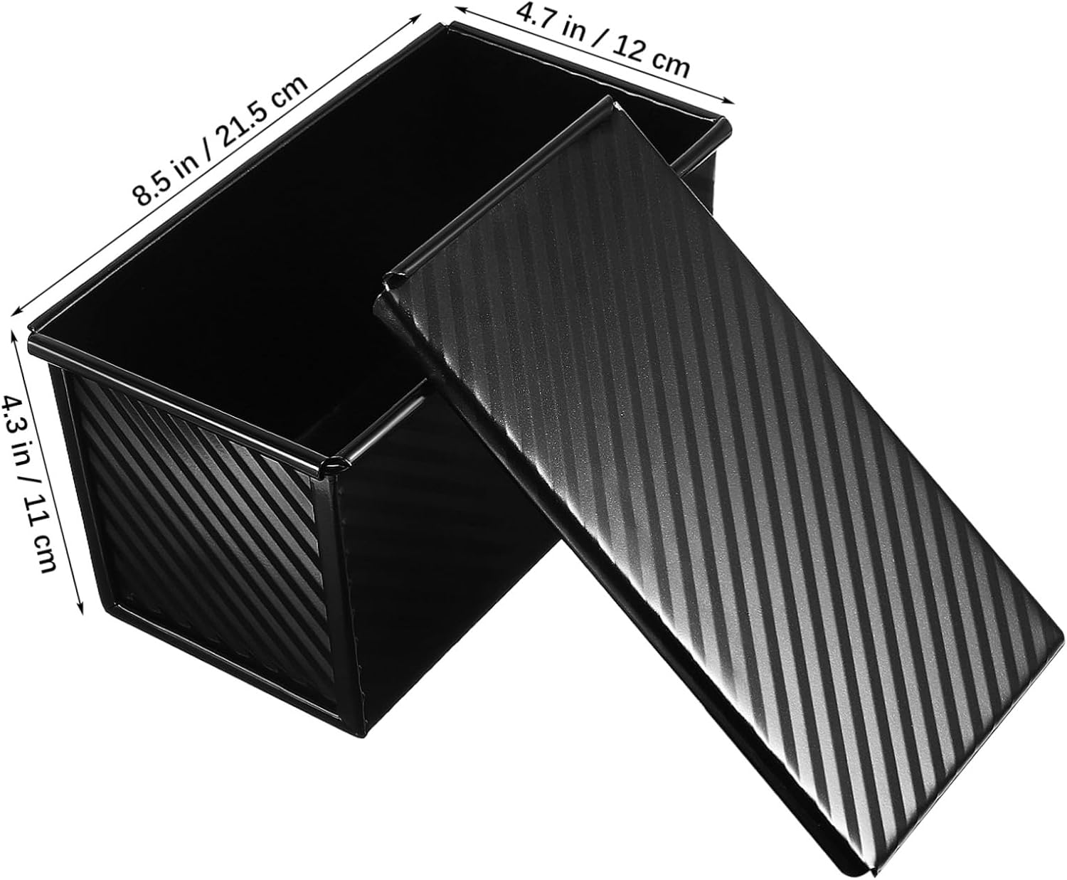 Non-stick Rectangular Bread Loaf Pan Lid Steel Baking Pan with Bread Mold 3 Scrapers Mix for Toast