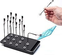 Vista 1 de Metal Painting Stand Base Holder and 12PCS Magnetic Bendable Alligator Clip Sticks Set Modeling Tools for Airbrush Spray, for Gundam Hobby
