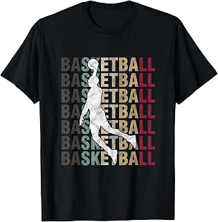 Retro Basketball Typography BBall Player Sports T-Shirt T-Shirt