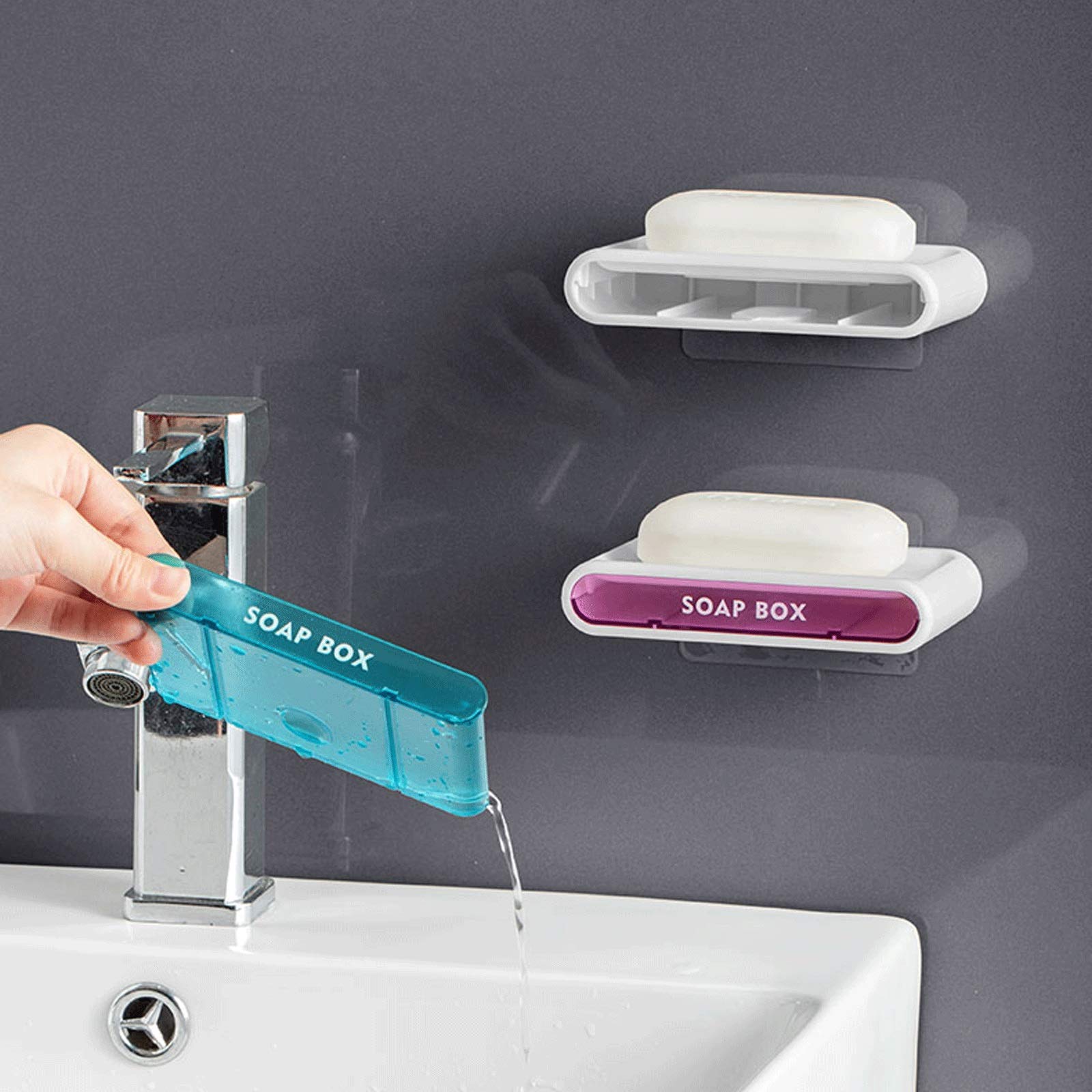 Seifenschale/Seifenschalen Hausmontierter Seifenschale mit einer transparenten Abflussbox, und das Badezimmer ist nicht perforiertes Drain-Seifenschale als schönes Geschenk for die Familie genutzt wer