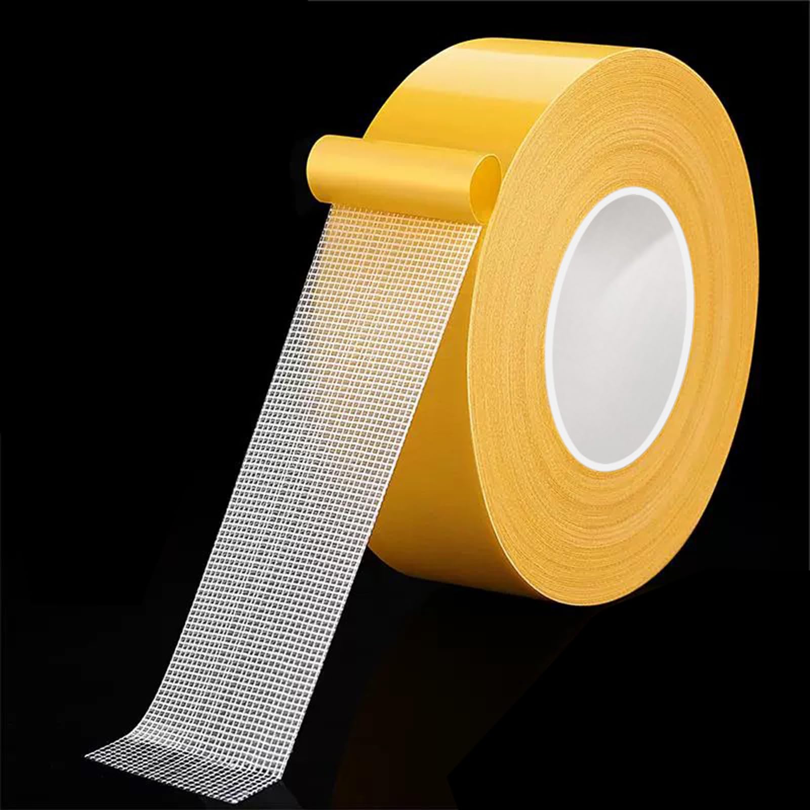 CHENYA Double Sided Tape Heavy Duty,1" X 164 Ft,High Tack Strong Wall Adhesive with Fiberglass Mesh,Super Sticky Resistente Clear Mounting Tape for