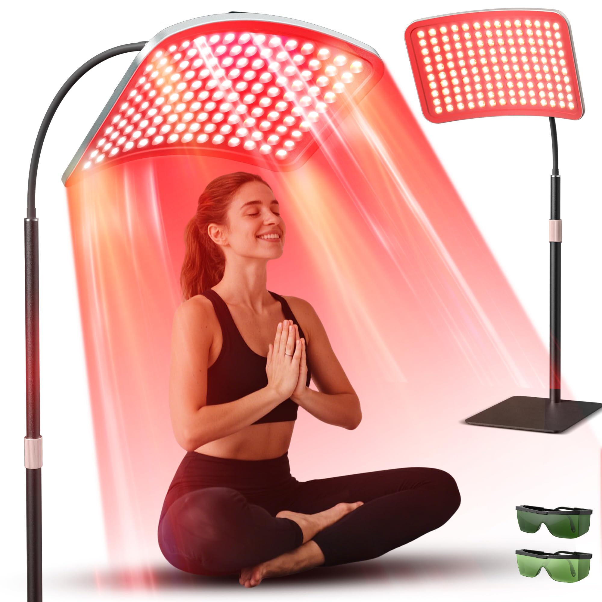 Red Light Therapy for Body and Face, Infrared Red Light Therapy Lamp with Stable Stand, 660nm and 850nm Infrared Pannel