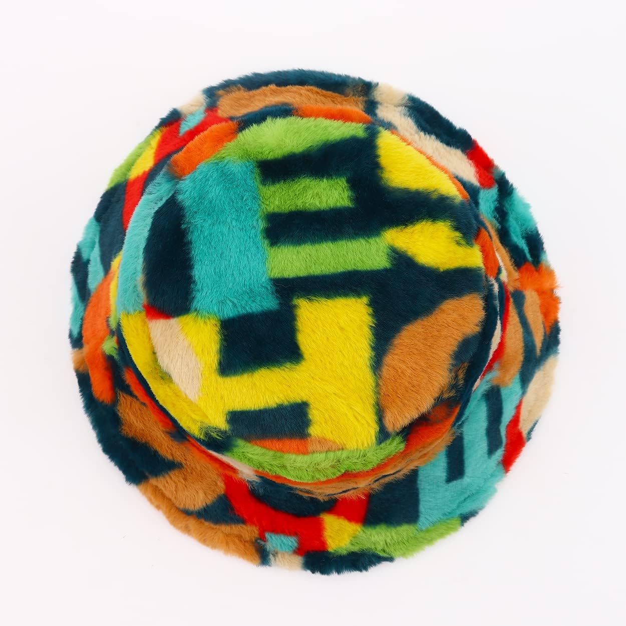 Fuzzy Bucket Hat for Women Furry Fur Bucket Hat Winter Warm Plush Fisherman Fluffy Sherpa Bucket Hats - Image 2