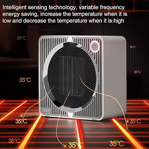 Miniatura 4 de Calentador de escritorio, aspecto moderno y elegante, 5.5x2.8x5.5 in, calentador de oficina de dormitorio de invierno, dispositivo de calor personal