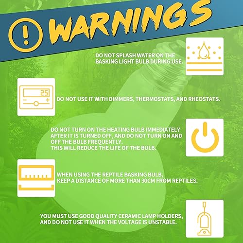 Miniatura 6 de LUCKY HERP Paquete de 4 bombillas de calor para reptiles de 50 W (2 generación), bombilla anfibia, bombilla de luz diurna de reptil para tortuga,