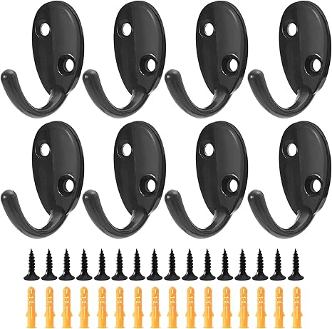 Amazon Freahap 壁掛けフック 8個セット 壁 フック 壁掛け ネジ付き 高耐荷重 吊り下げ収納 おしゃれ コート 帽子 洋服 掛け 玄関 浴室 寝間 台所 キッチン ステンレス フック オンライン通販