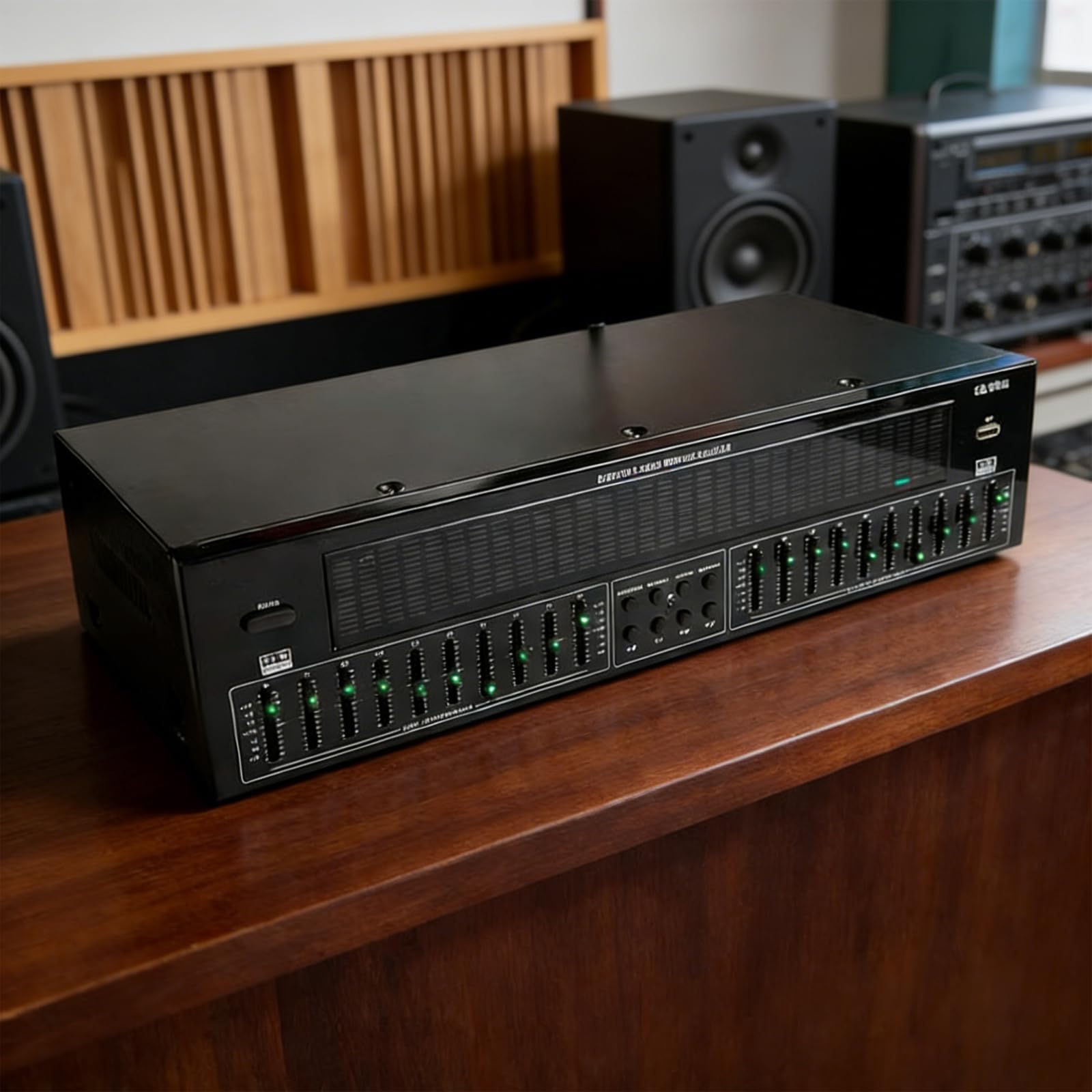 Dynamic Spectrum Display Equalizer, Stereo Digital Equalizer, 31 - Bands Graphic Equalizer, Optical Coaxial Decoding, Noise Reduction, Independent Tuning For Stage, Concert, Home & Recording Studio