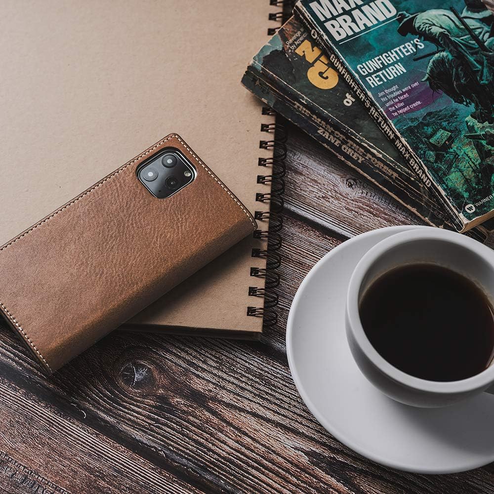 Exсluѕіvе Sресіаl [SLG DESIGN] D+ Italian Temponata Leather Diary Case | Hand Made | Italian Premium Leather Flip Folio Book Cover Wallet Case with Feature Card Holder Compatible with iPhone 11 (Blue)