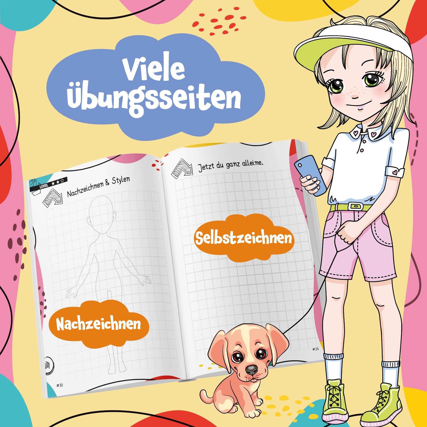 Zeichnen lernen für Kinder ab 8 Jahren | Geschenk für Mädchen: Zeichne süße Mädchen, style sie mit coolen Outfits – finde deinen eigenen Style und hab Spaß!