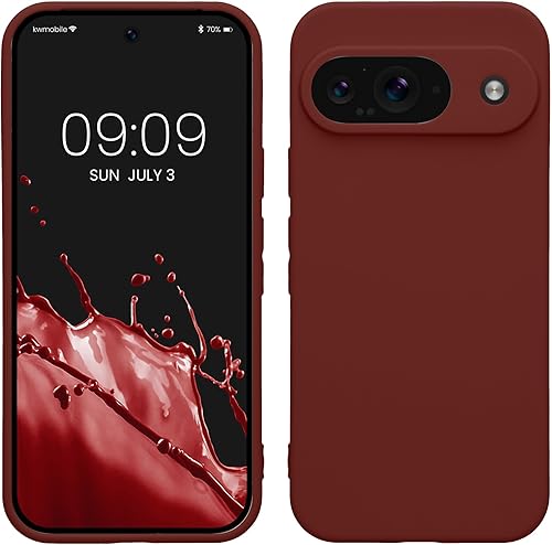 Miniatura 213 de kwmobile Funda compatible con Google Pixel 9 Pro - Funda protectora delgada de TPU para teléfono - Acabado mate suave - Negro mate NEGRO MATE,Piedra
