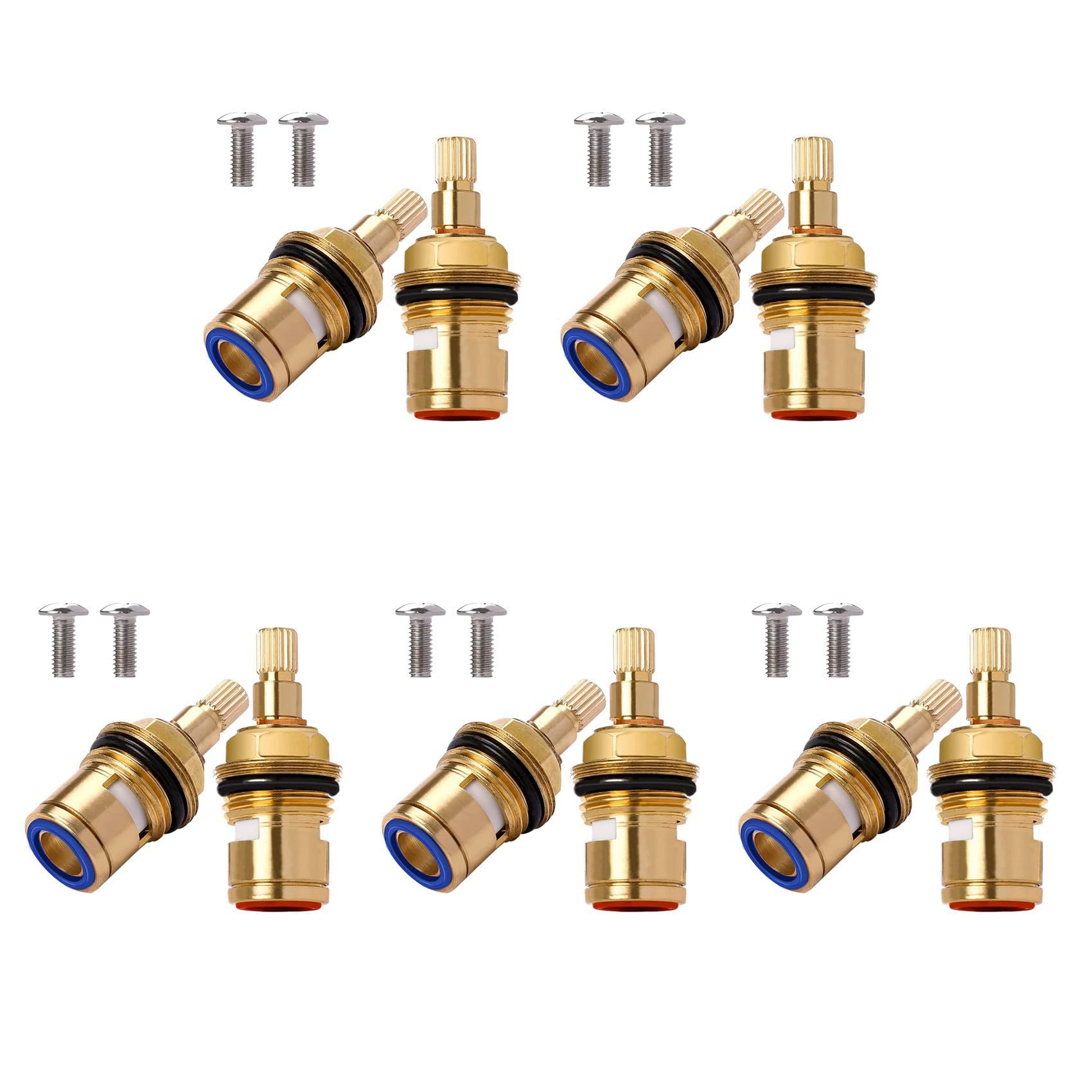 10PCS Brass Ceramic Stem Ceramic Disc Cartridge Faucet Valve Cartridge Replacement Faucet Repair Replacement Parts
