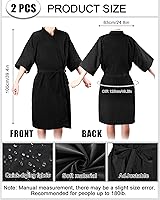Vista 2 de Syhood Bata de salón de 2 piezas para clientes, bata de peluquería impermeable, capa de salón