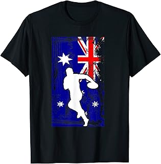 Australian Rules Football Country Flag Silhouette T-Shirt