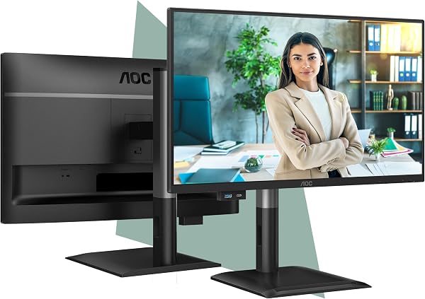 AOC Moniteur 24P4CV 23,8 Pouces FHD USB-C 120 Hz, Dalle IPS, 4ms GtG, adaptative Sync., Mode HDR, réglage en Hauteur, Haut-parleurs intégrés (1920 x 1080 HDMI 1x1.4, DP 1.4, USB HUB), Noir - 5