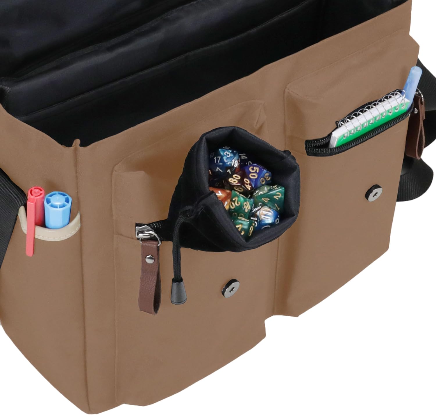 ENHANCE Designer Edition DnD Bag - RPG Player's Dungeons and Dragons Messenger Bag Fits Player's Handbook, Binders, Dice