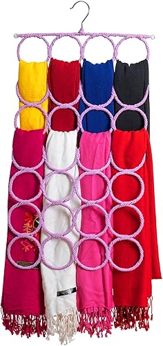 Colgador de bufandas Soporte multiusos para armario Eliminación de desorden y ahorro de espacio para bufandas, chales, cinturones y accesorios