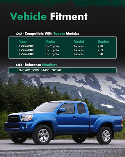 Miniatura 4 de SCITOO - Amortiguador delantero trasero para Toyota compatible con 1995-2002 para amortiguadores Toyota Tacoma 343209 344055 - Juego de 4 piezas