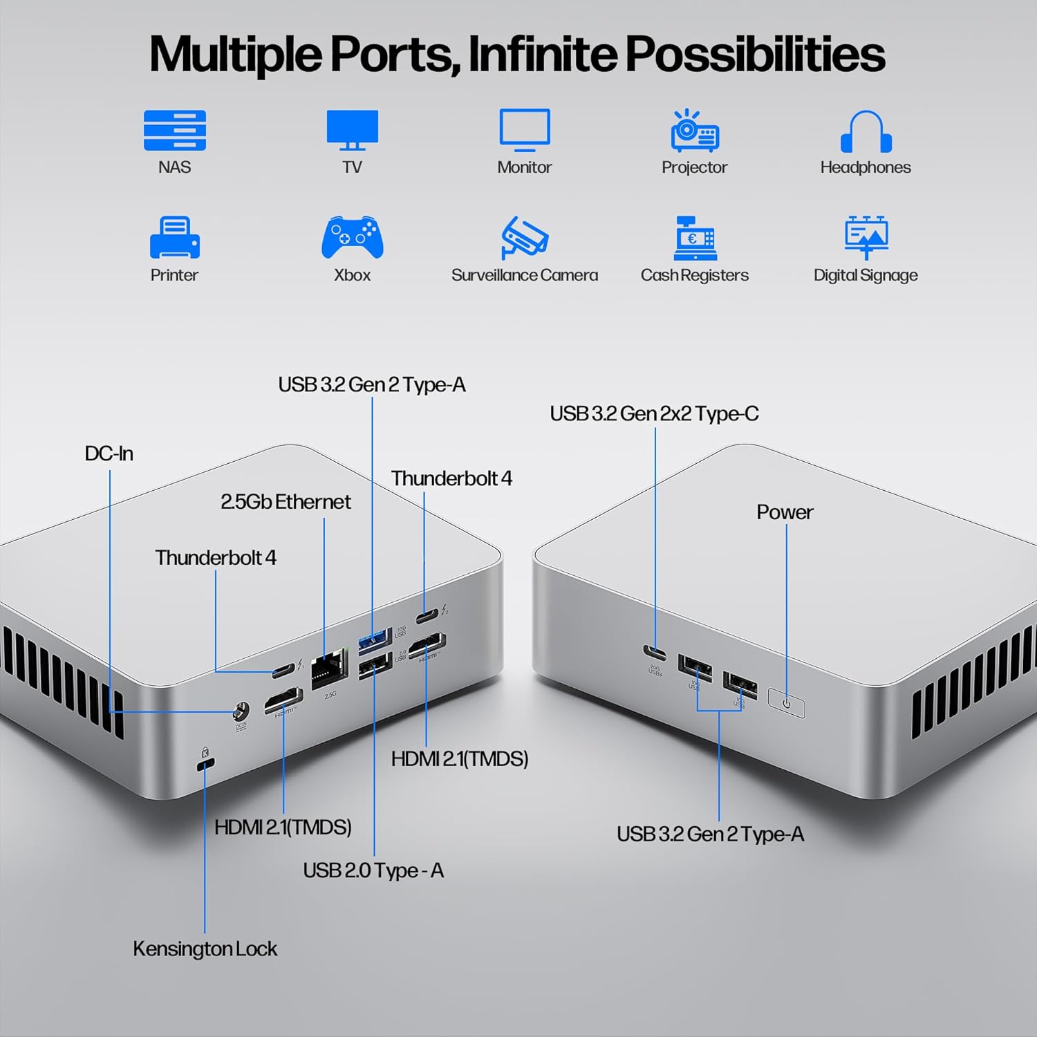 ASUS NUC 15 Pro+ Mini Desktop PC, Intel Series 2 Core Ultra 5 225H (14C/14T, Up to 4.9GHz), 16GB DDR5 RAM, 512GB PCIe SSD, Arc 130T GPU, Win 11 Pro, Thunderbolt 4, WiFi 7, BT 5.4, 8K/Quad 4K HDR